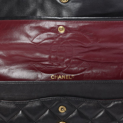 Chanel Lambskin Quilted Medium Double Flap Black 9 of 22