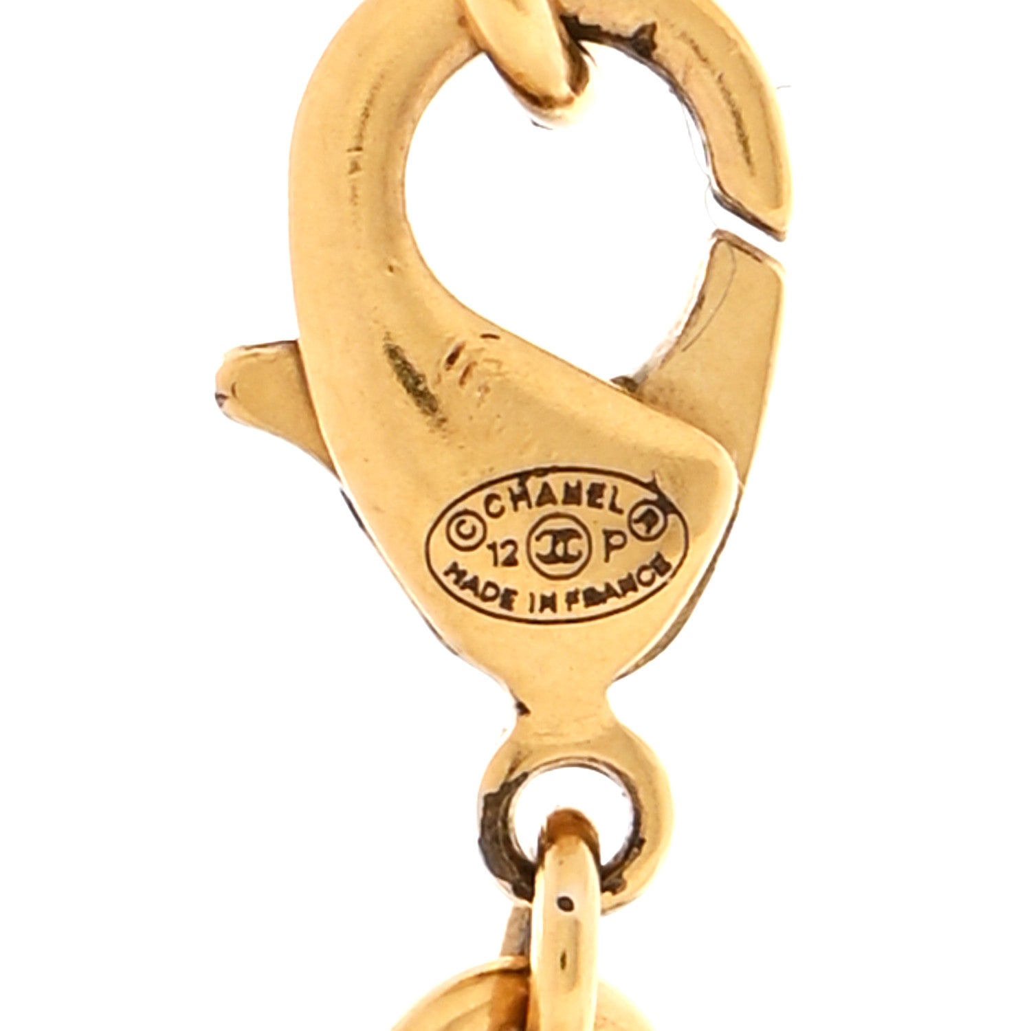 Chanel Metal CC Necklace Matte Gold 6 of 7