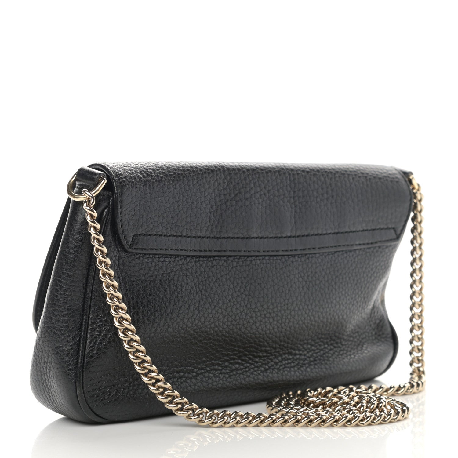 Gucci Pebbled Calfskin Medium Soho Flap Crossbody Black 3 of 18