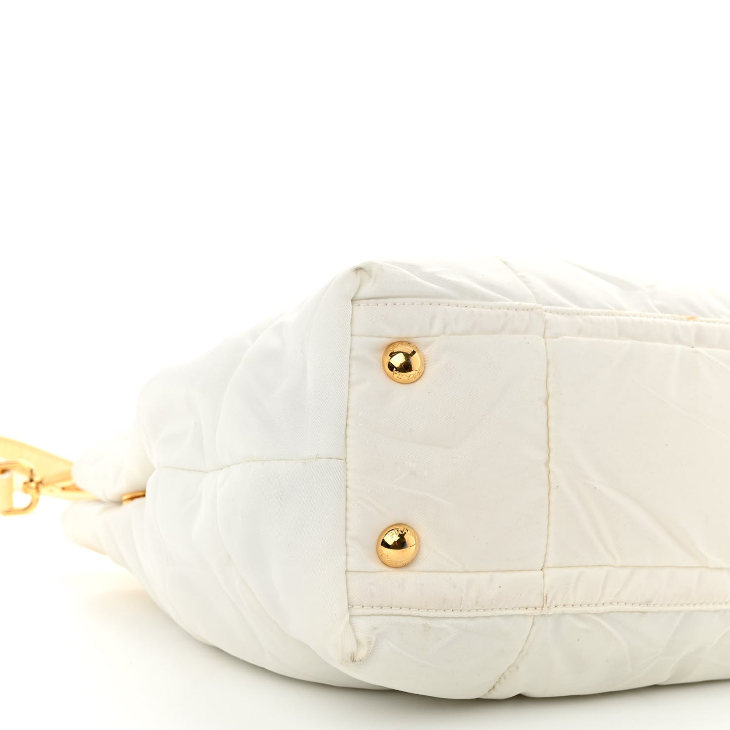 Crispy Nylon Shopping Tote Bianco