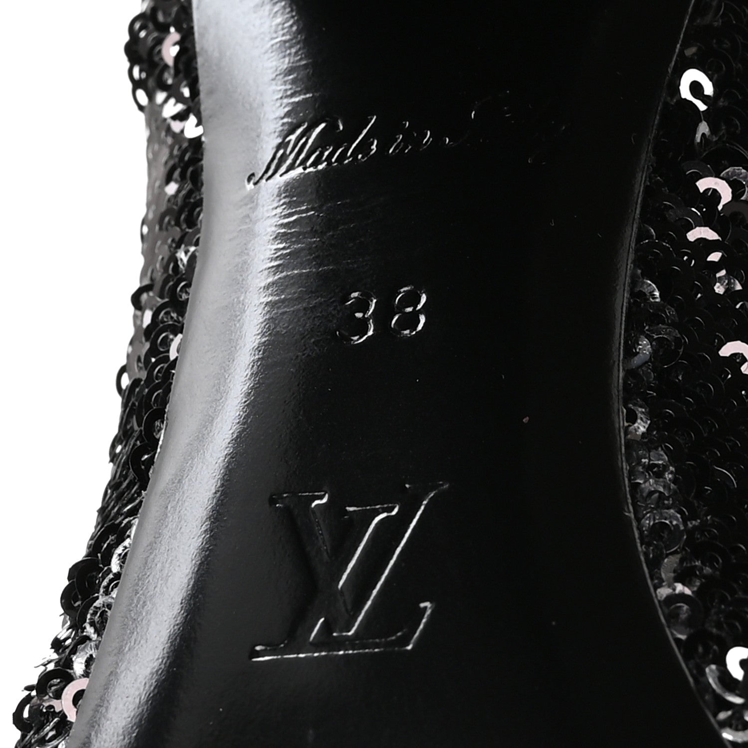 Louis Vuitton Sequin Donna High Boots 38 Black 7 of 8