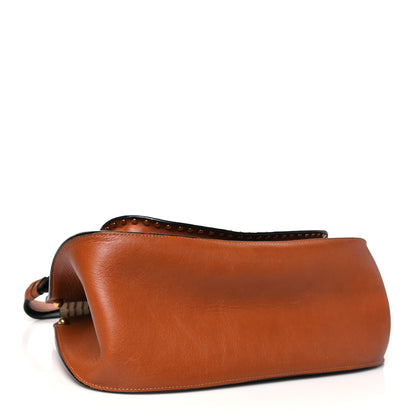 Chloe Calfskin Braided Medium Hudson Shoulder Bag Caramel 4 of 12