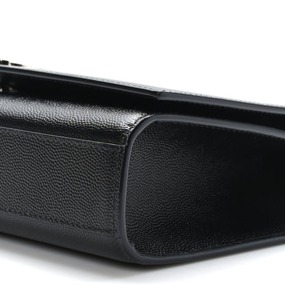 Saint Laurent Grain De Poudre Medium Classic Monogram Kate Satchel Black 8 of 8