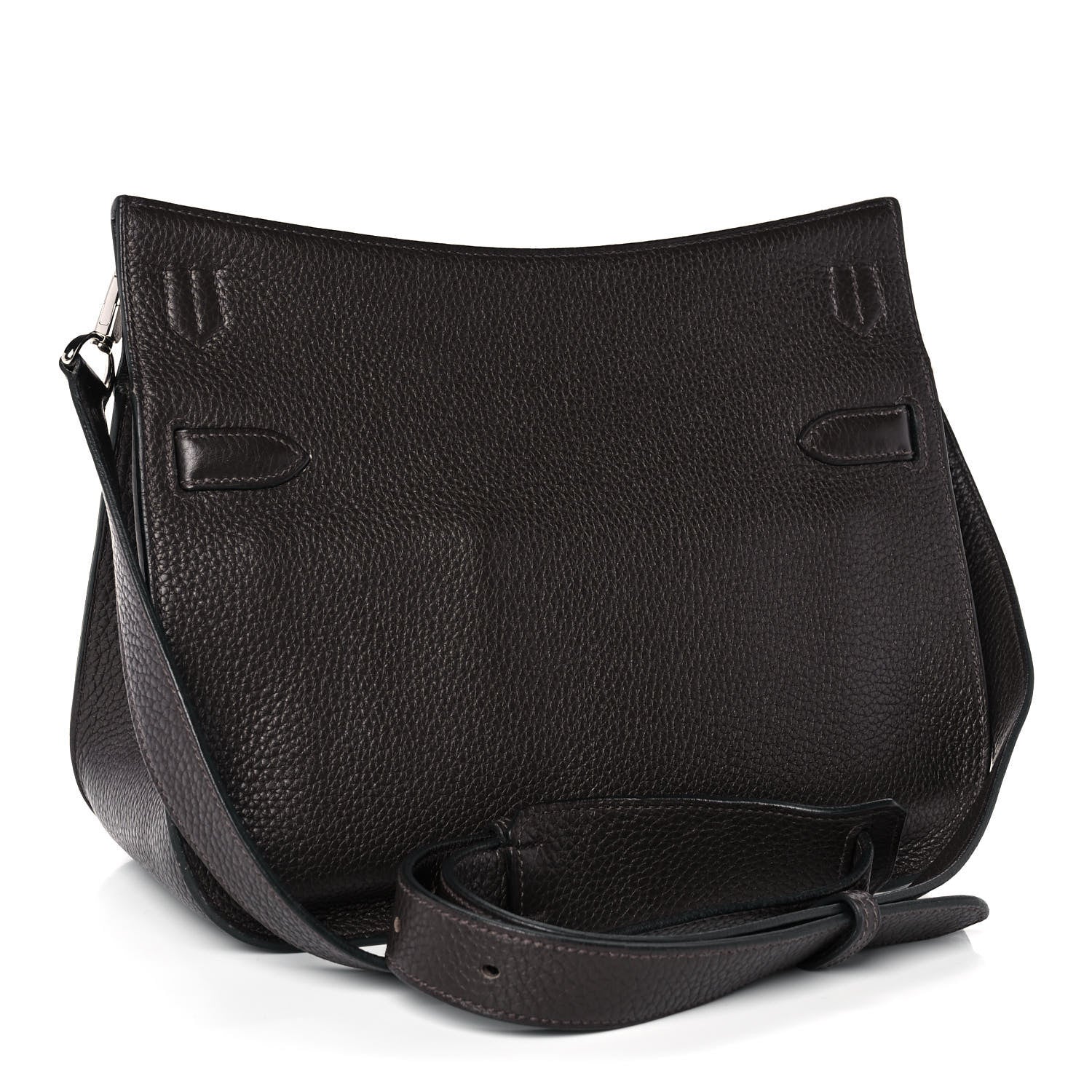 Hermes Taurillon Clemence Jypsiere 28 Chocolate 3 of 12