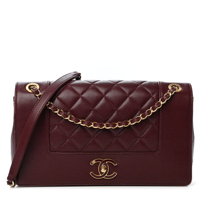 Chanel Sheepskin Quilted Vintage Mademoiselle Flap Dark Red 1 of 4