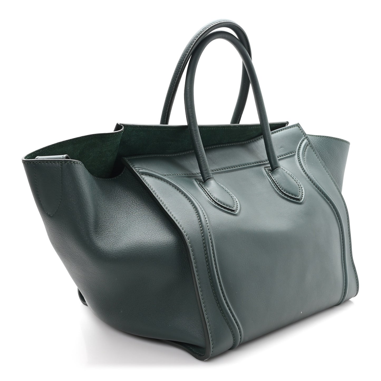Grained Calfskin Medium Phantom Luggage Emerald