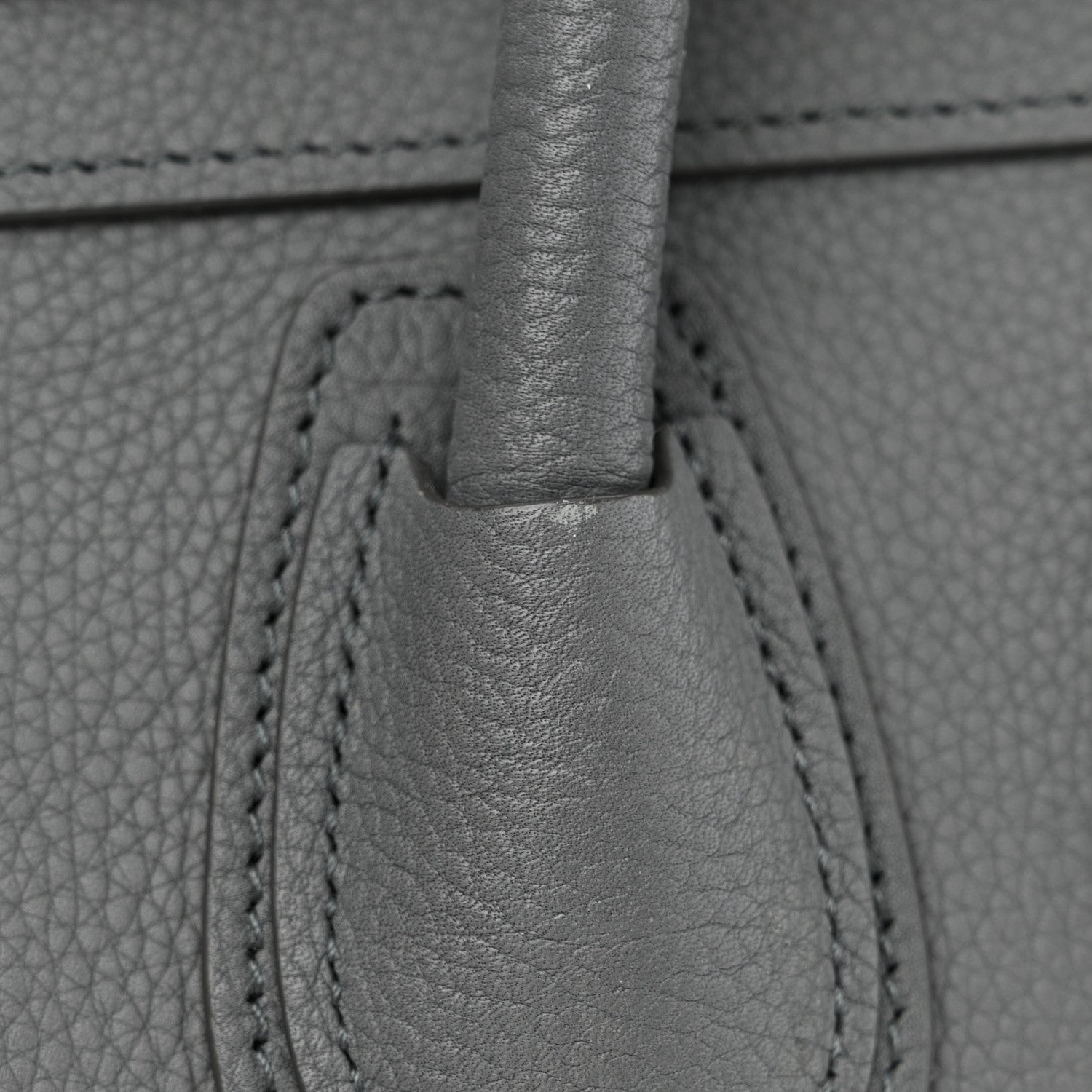 Celine Baby Drummed Calfskin Micro Luggage Kohl 14 of 15