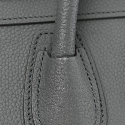 Celine Baby Drummed Calfskin Micro Luggage Kohl 14 of 15