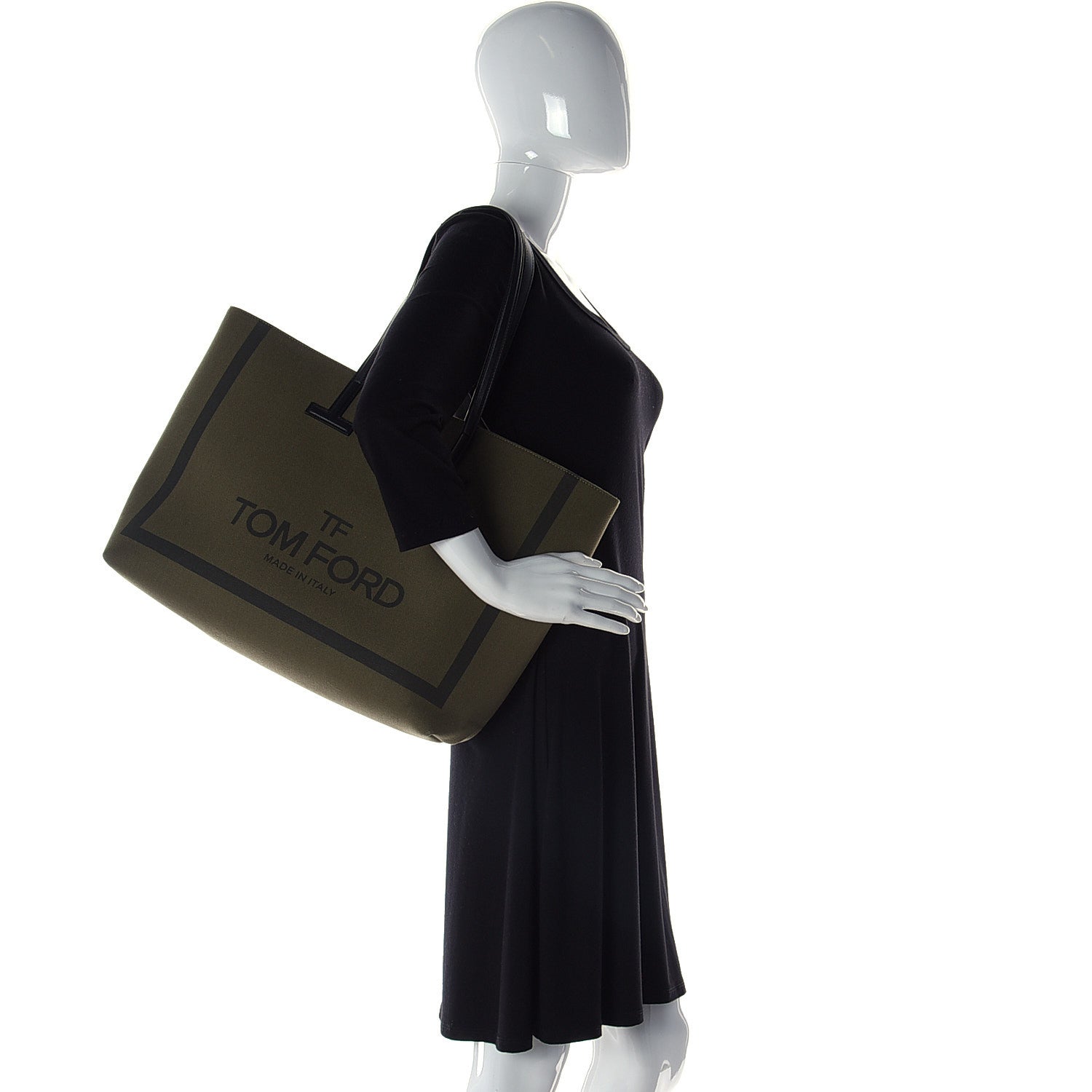 Tom Ford Canvas Large Tara Tote Military 2 of 11