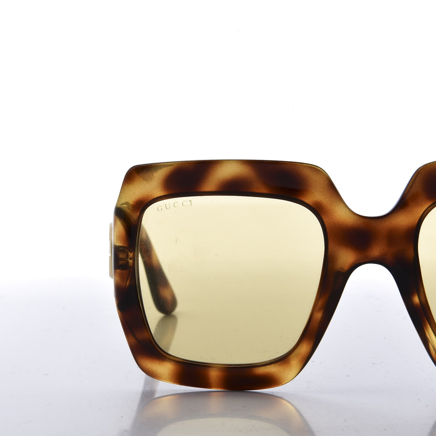 Gucci Acetate Square Frame Sunglasses GG0053S Havana 7 of 7