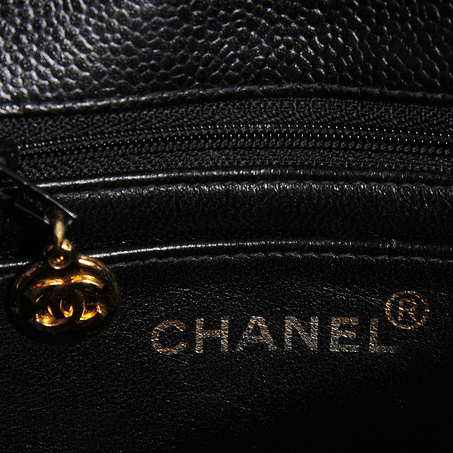 Caviar Quilted Mini Square Flap Black