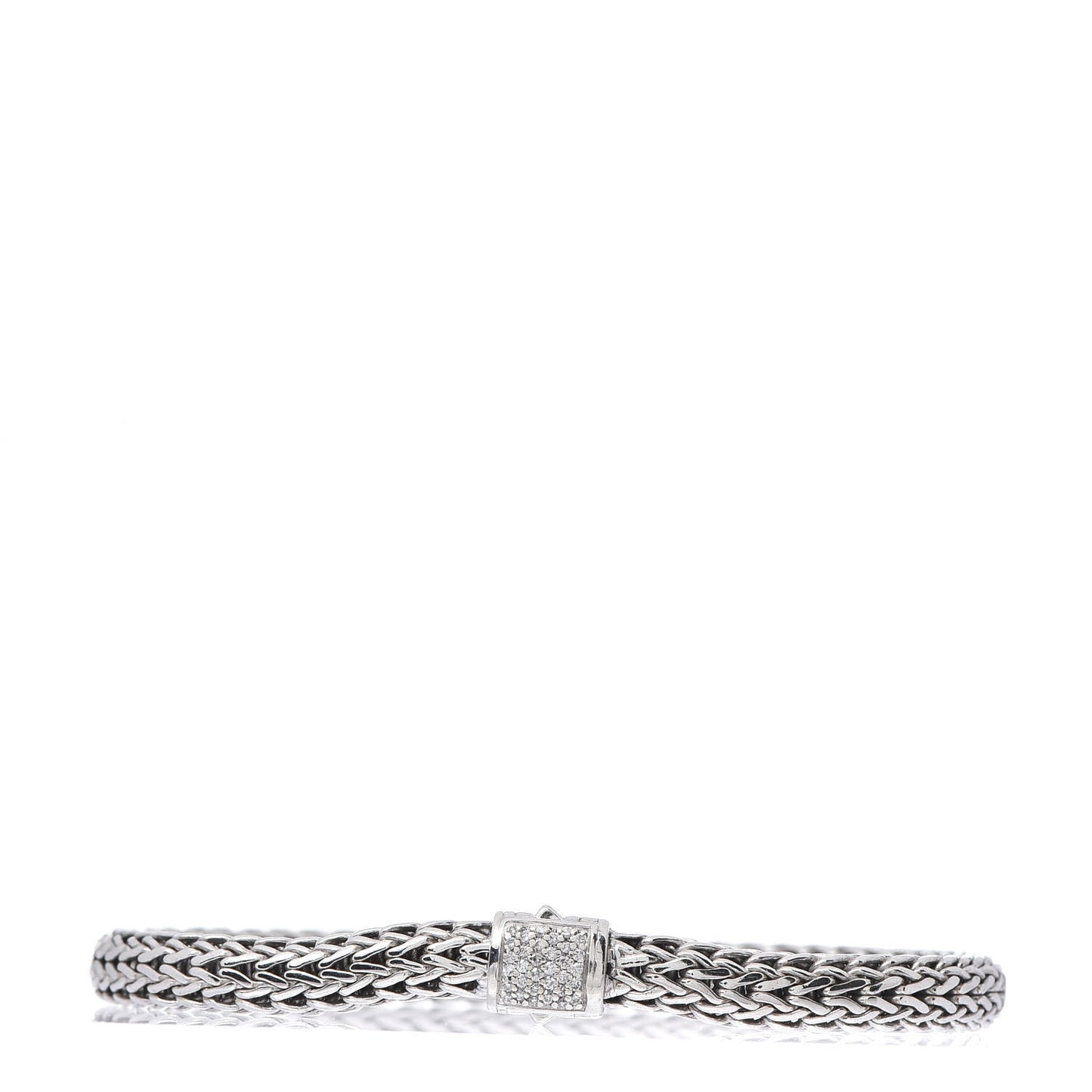 Sterling Silver Diamond 6.5mm Classic Chain Bracelet