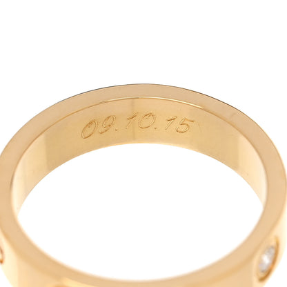 Cartier 18K Yellow Gold Diamond 4mm LOVE Wedding Band Ring 47 4 5 of 6