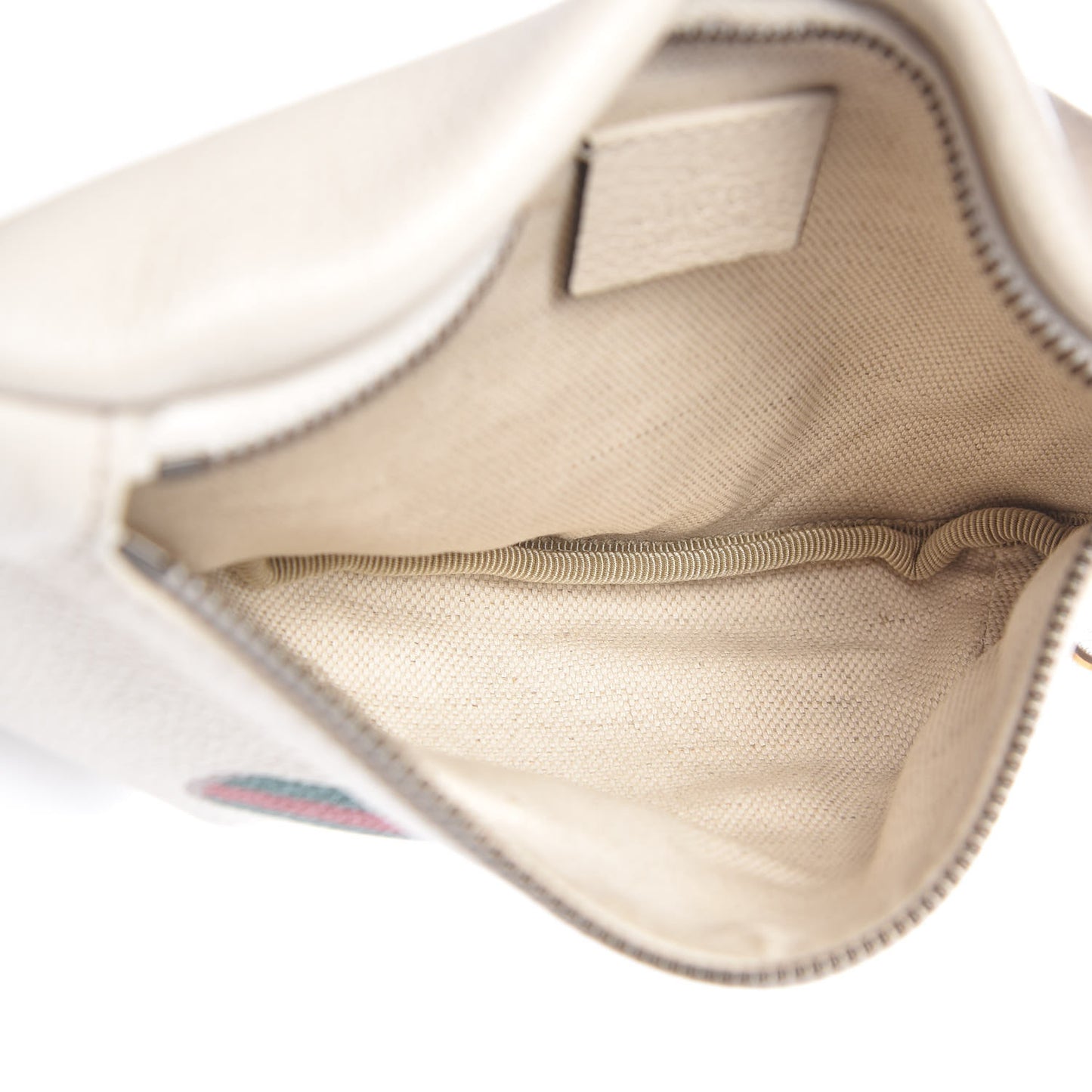 Grained Calfskin Small Logo Belt Bag White