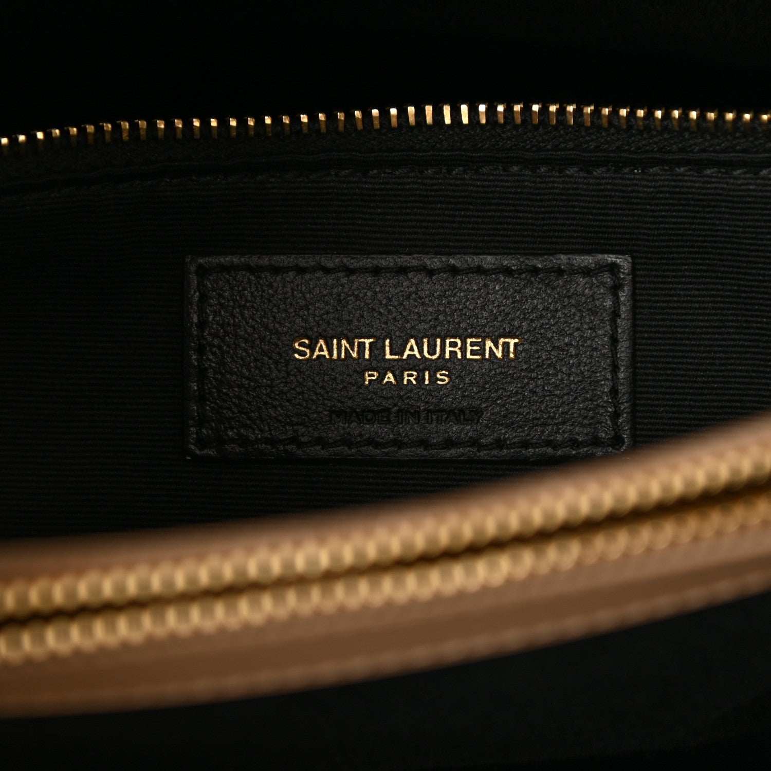 Saint Laurent Calfskin Y Quilted Monogram Medium Loulou Chain Satchel Dark Beige 7 of 12
