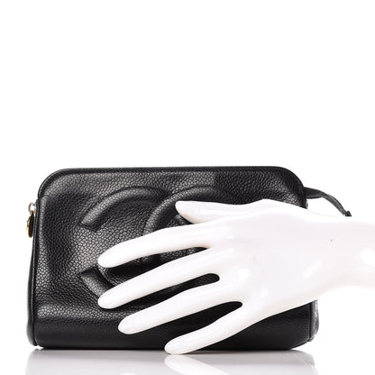 Chanel Caviar Timeless CC Cosmetic Pouch Black 2 of 9
