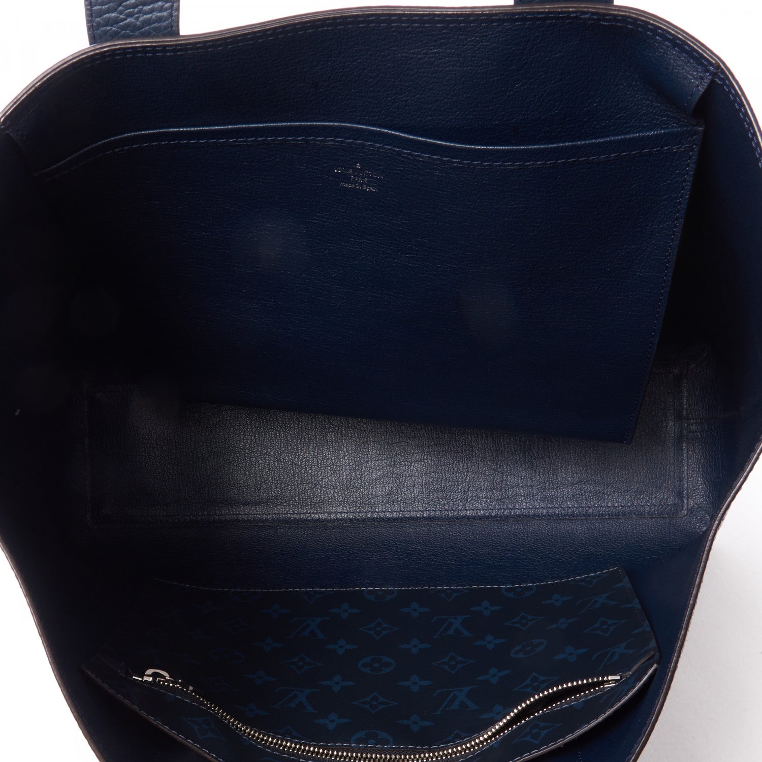 Louis Vuitton Taurillon Monogram Cobalt Cabas Voyage Marine 6 of 9