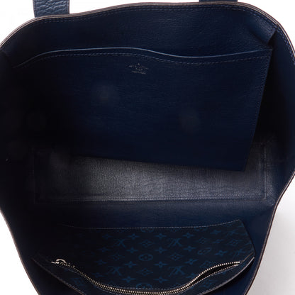 Louis Vuitton Taurillon Monogram Cobalt Cabas Voyage Marine 6 of 9