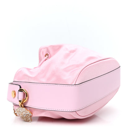 Versace Satin Medusa Drawstring Bucket Bag Pink 4 of 10