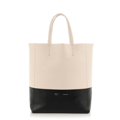 Celine Grained Calfskin Small Vertical Bi-Cabas Cream Black 1 of 8