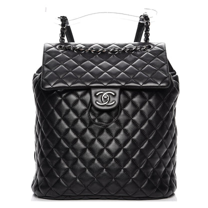 Chanel Lambskin Quilted Large Urban Spirit Backpack Black 1 of 7