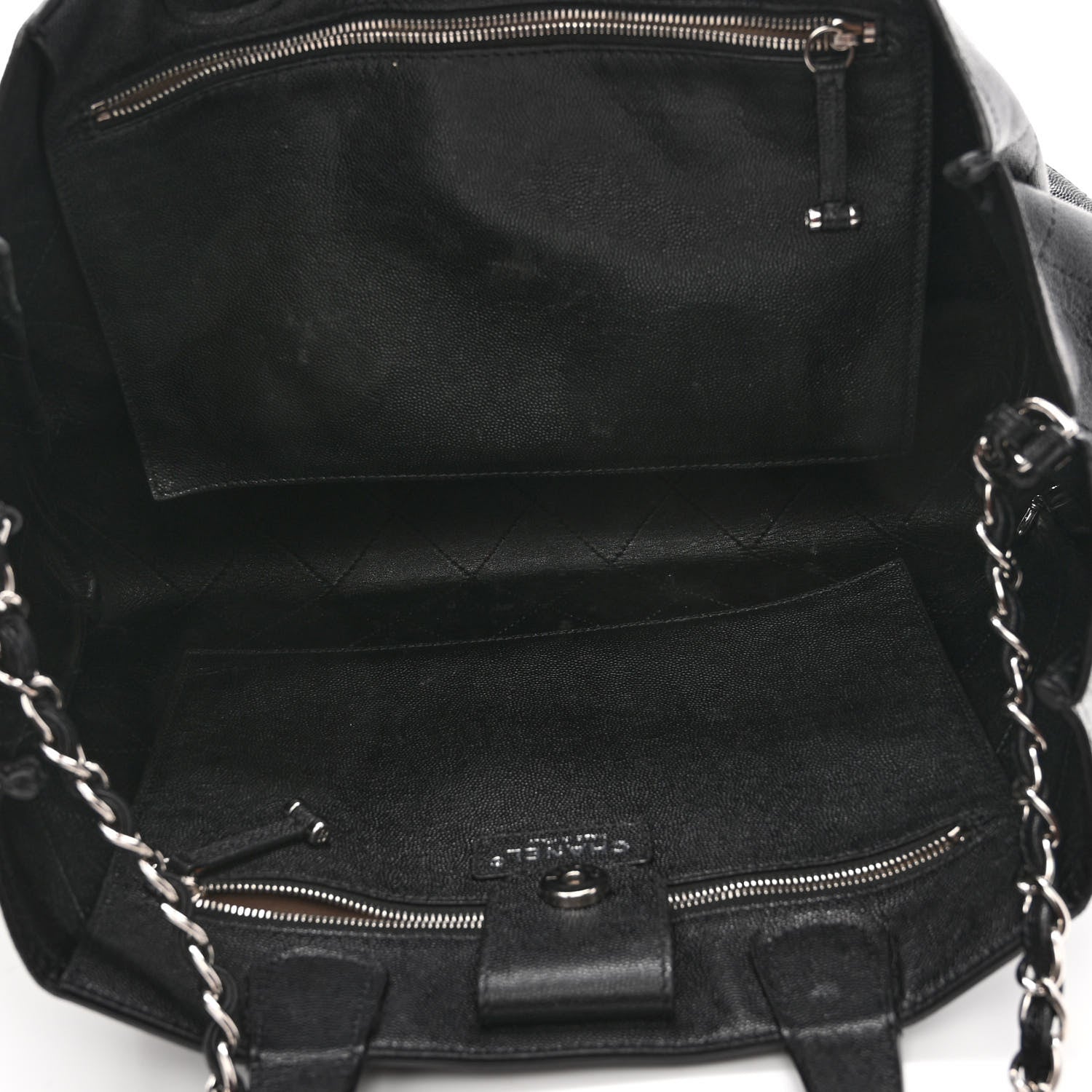Chanel Caviar Stitched Large Shopping Tote Black 5 of 12