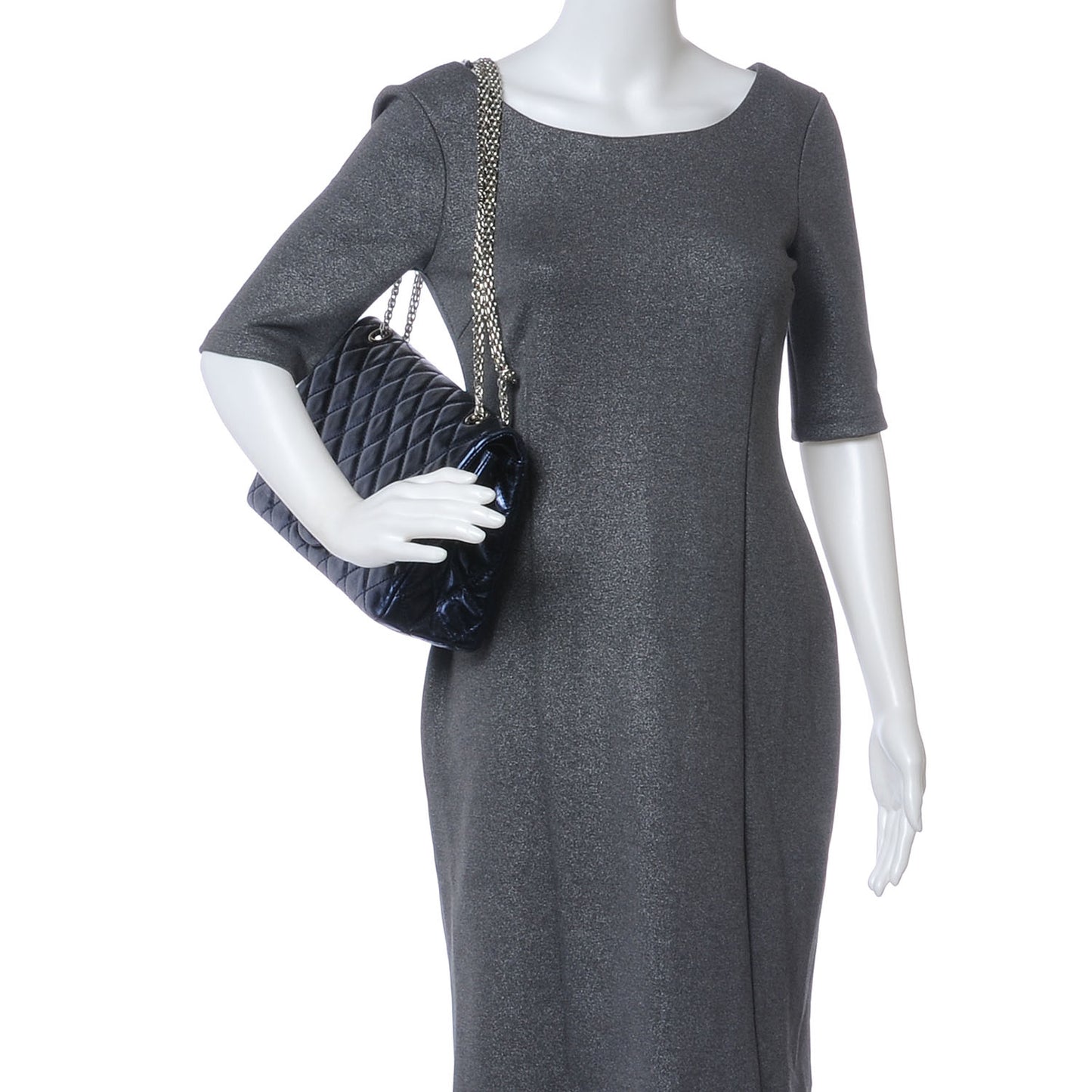 Calfskin 2.55 Reissue 227 Flap Metallic Blue