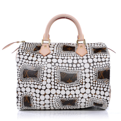 Louis Vuitton Monogram Kusama Town Speedy 30 White 1 of 8