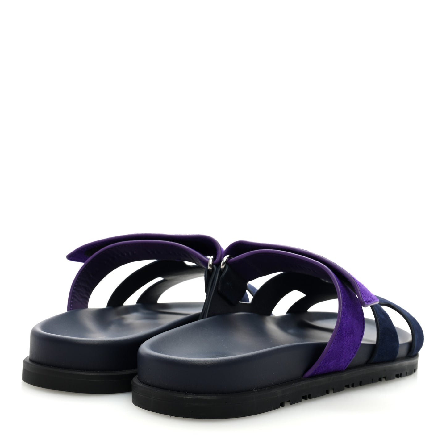 Suede Goatskin Womens Chypre Sandals 39.5 Marine Violet Majorette