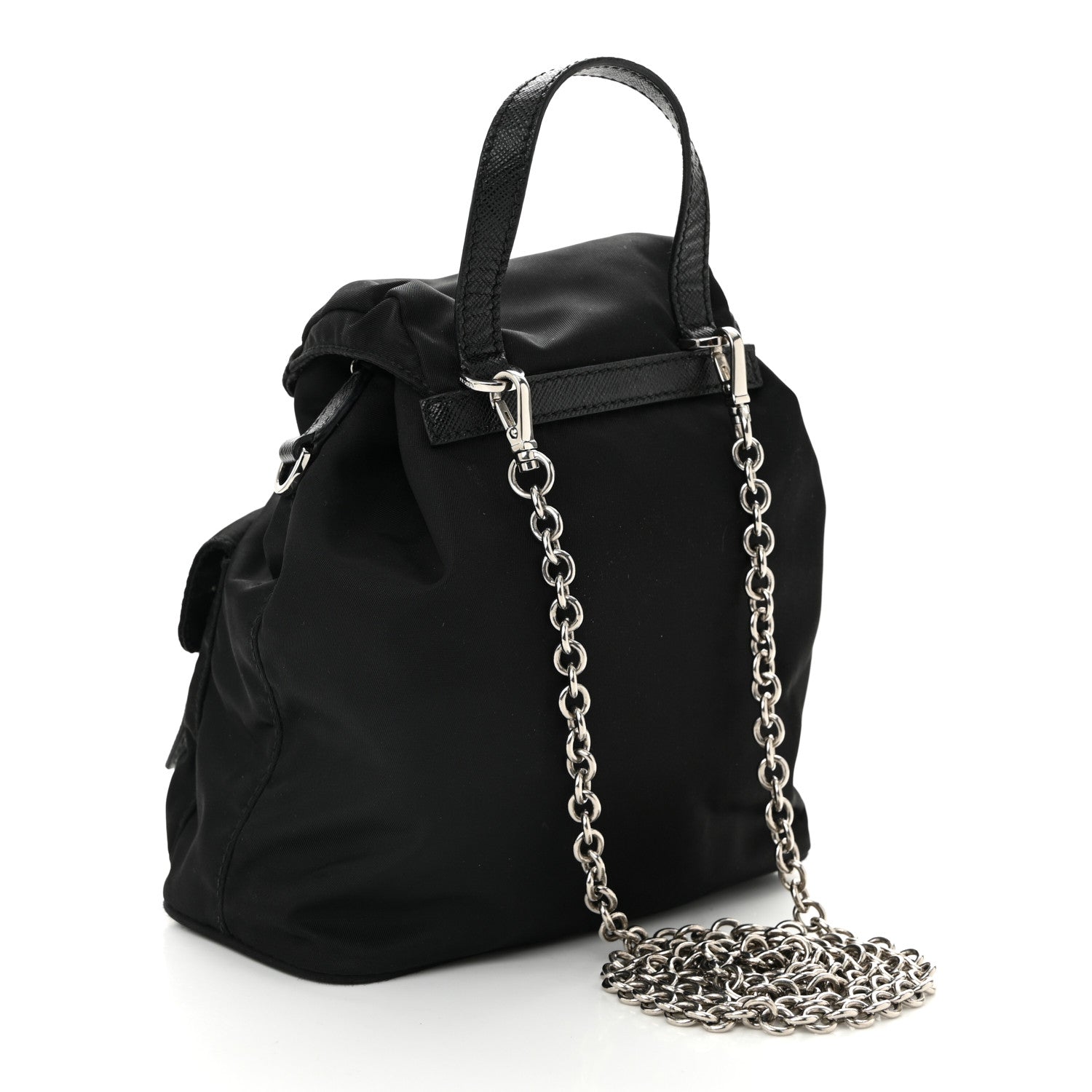 Prada Nylon Vela Mini Crossbody Backpack Black 3 of 11