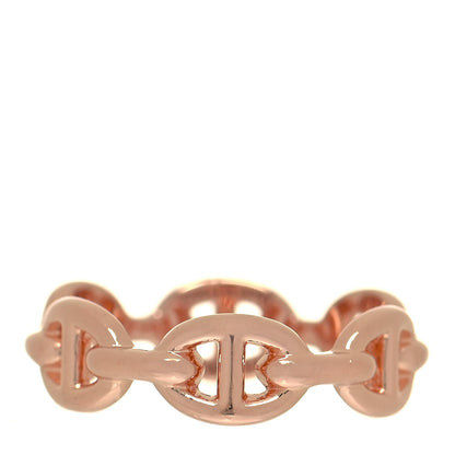 Hermes 18K Rose Gold PM Chaine D'Ancre Enchainee Ring 52 6 1 of 6