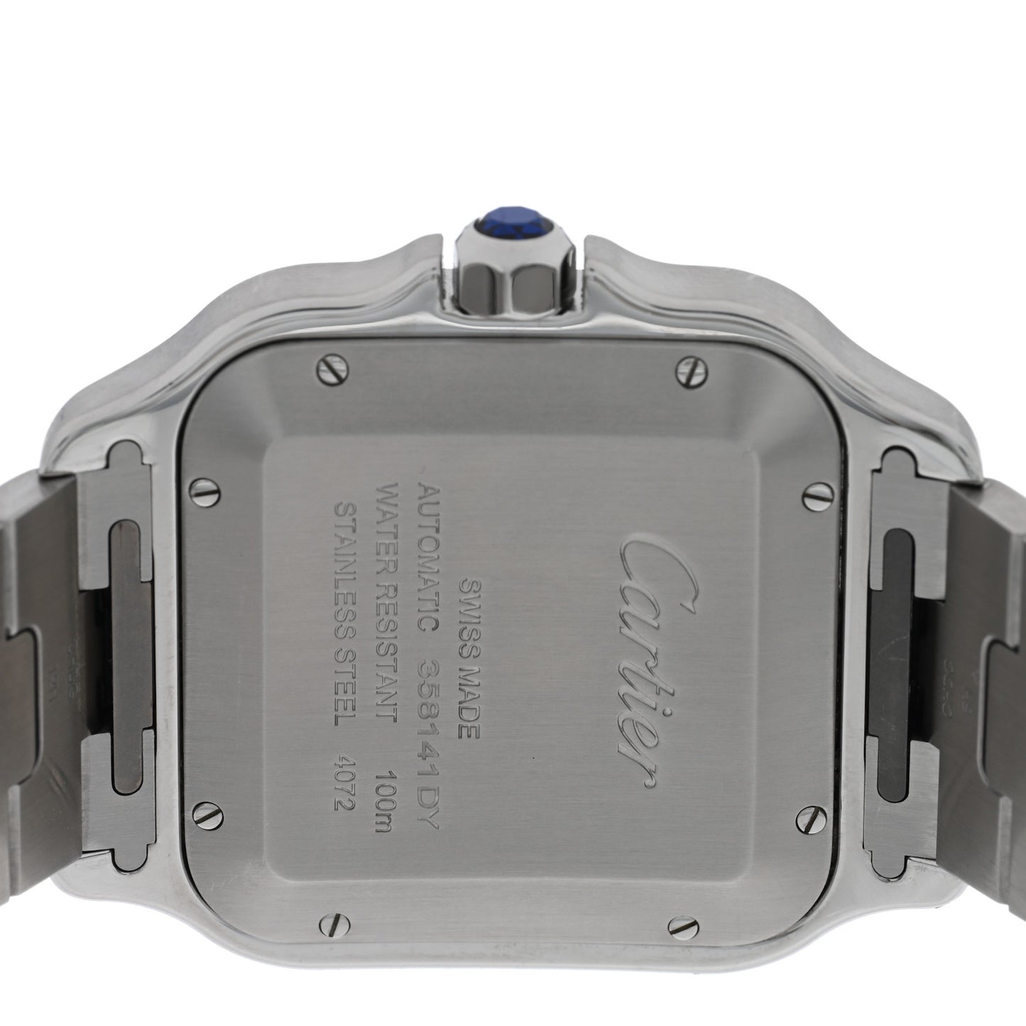 Stainless Steel 18K Yellow Gold 39.8mm Santos De Cartier Automatic Watch