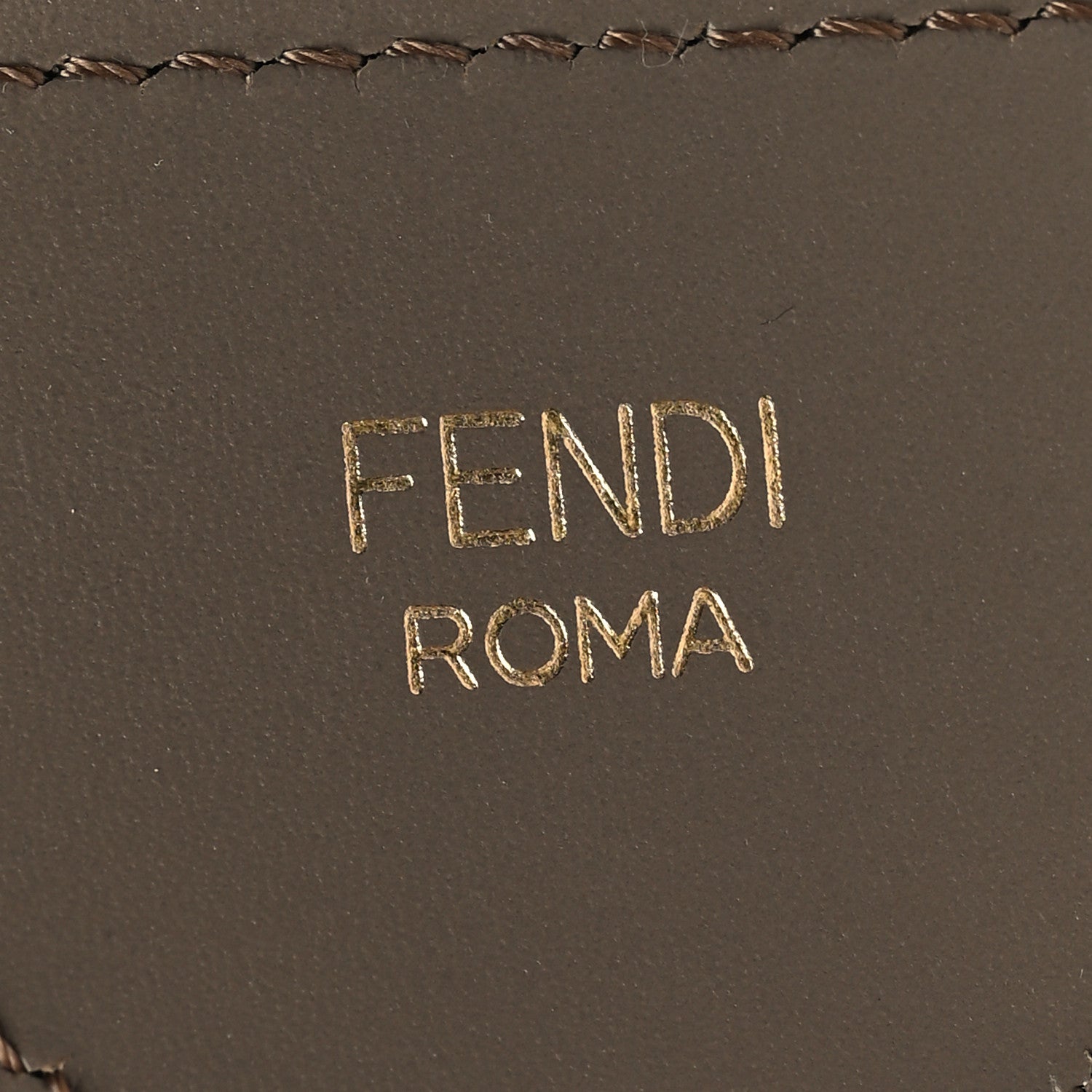 Fendi Cannete Ribbon Poly Vitello King Logo Adjustable Strap You Pergamena Acquerello Tartufo 4 of 5