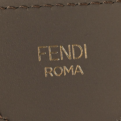 Fendi Cannete Ribbon Poly Vitello King Logo Adjustable Strap You Pergamena Acquerello Tartufo 4 of 5