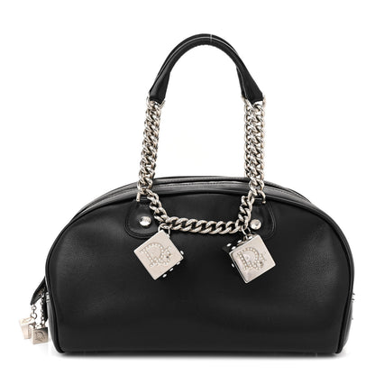 Christian Dior Calfskin Gambler Dice Bowler Black 1 of 14