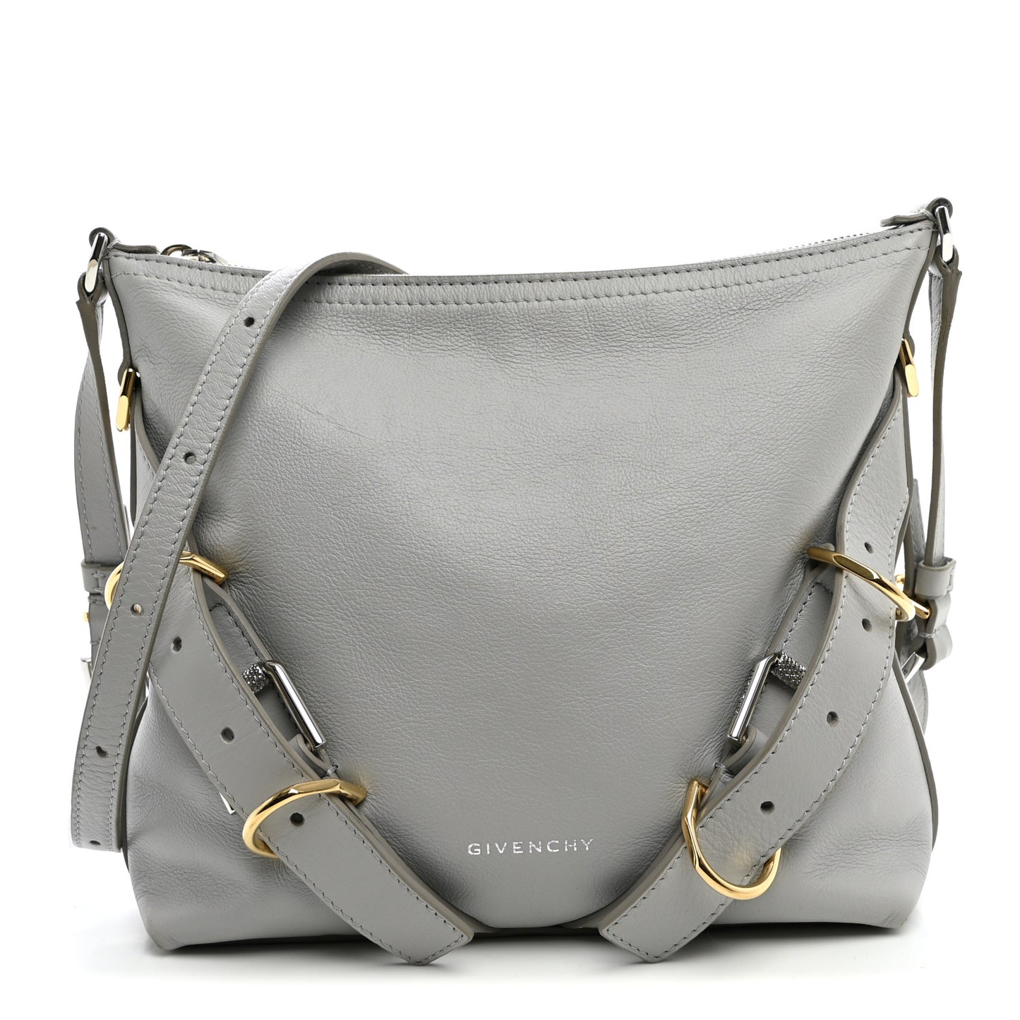 Calfskin Small Voyou Bag Light Grey