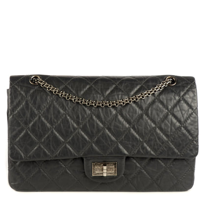 Chanel Aged Calfskin Quilted 2.55 Reissue 227 Flap Dark Grey 1 of 14