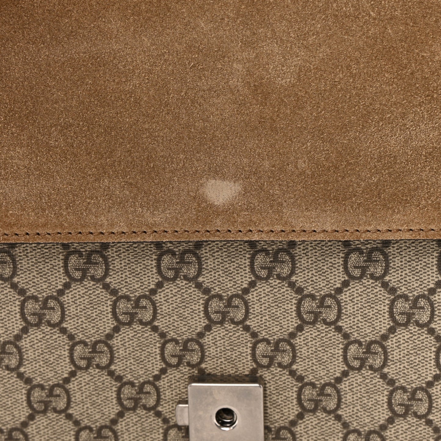 GG Supreme Monogram Medium Dionysus Shoulder Bag Taupe