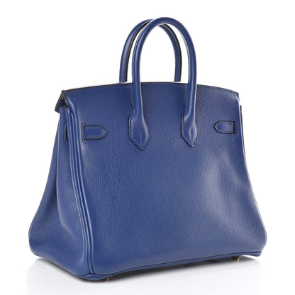 Hermes Taurillon Novillo Birkin 25 Bleu Saphir 3 of 34