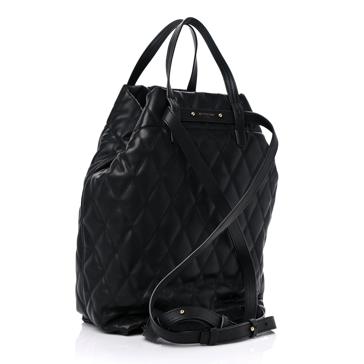 Givenchy Rubberized Canvas Quilted Duo Backpack Black 3 of 13