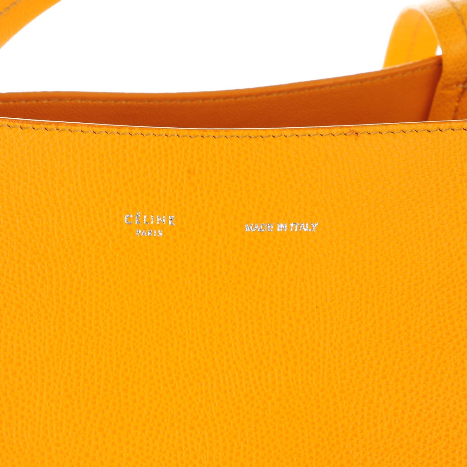 Celine Grained Calfskin Medium Horizontal Cabas Phantom Saffron 5 of 8