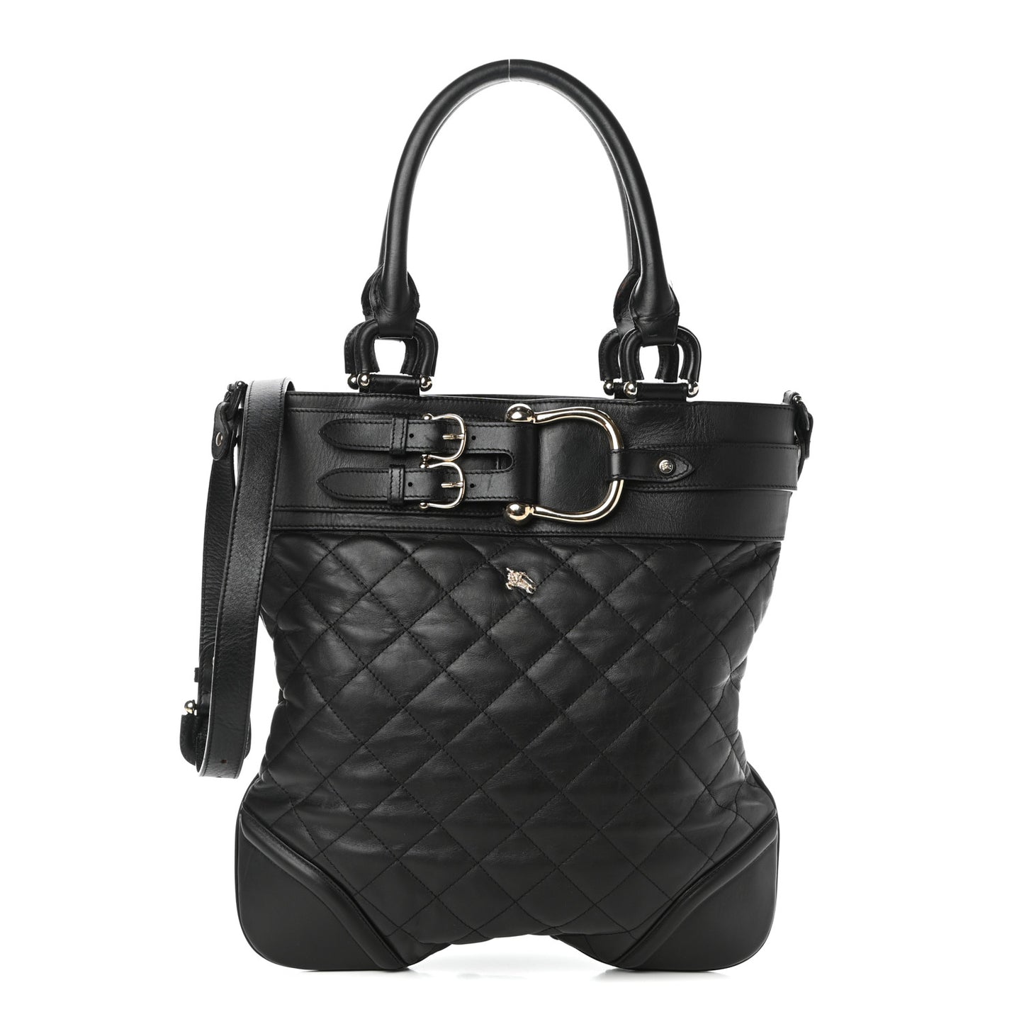 Calfskin Quilted Crossbody Bag Black