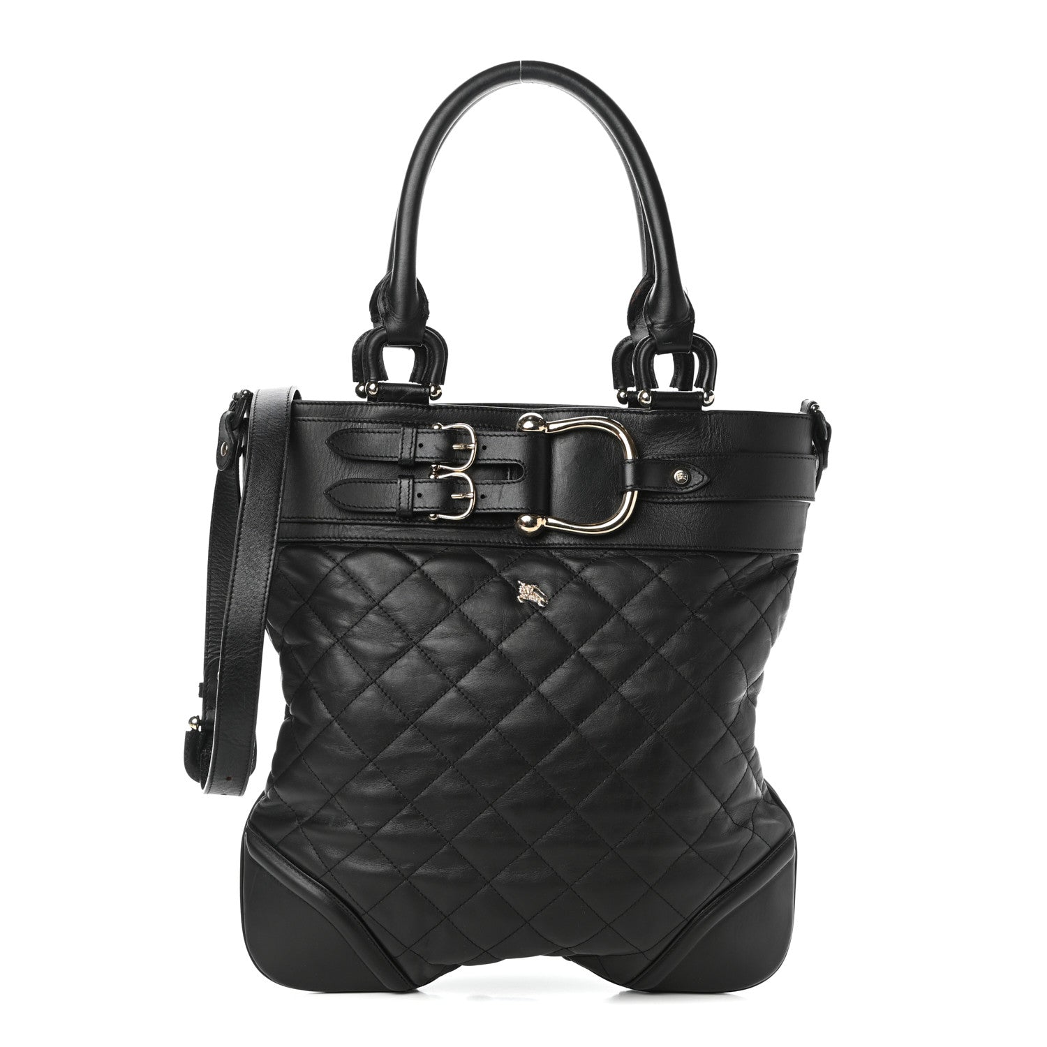 Burberry Calfskin Quilted Crossbody Bag Black 1 of 9