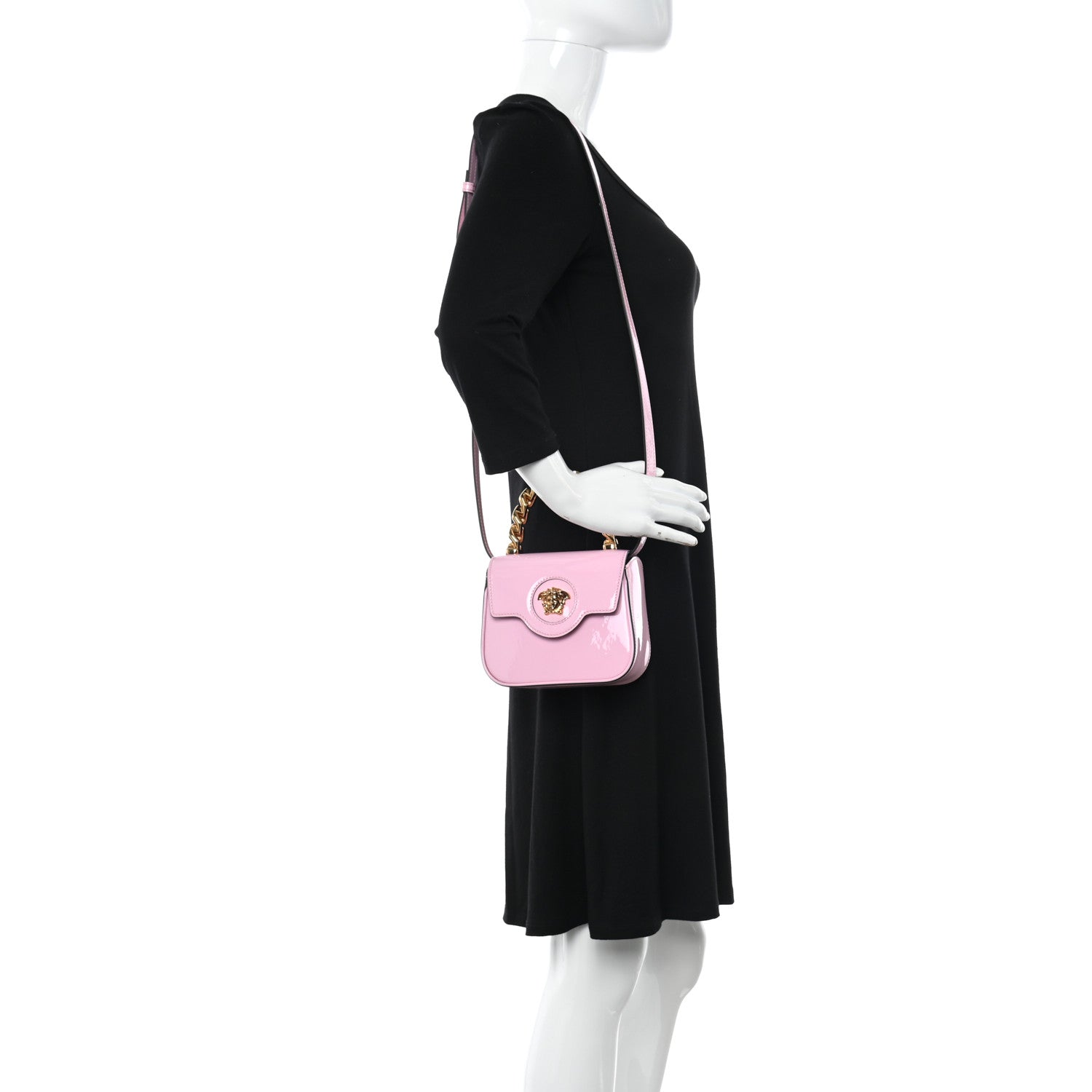 Versace Patent Mini La Medusa Bag Pink 2 of 9