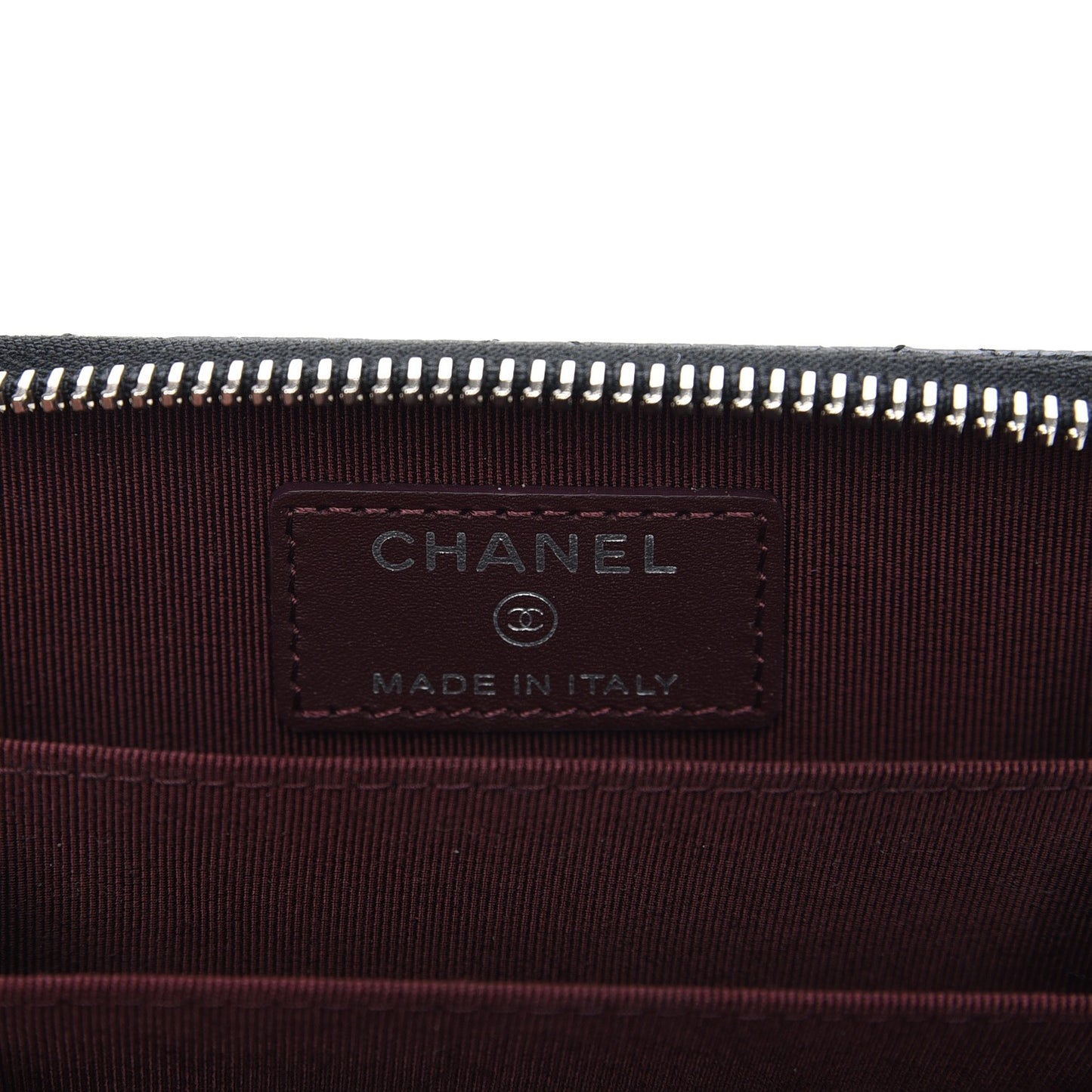 Caviar Quilted Zip Coin Purse Black