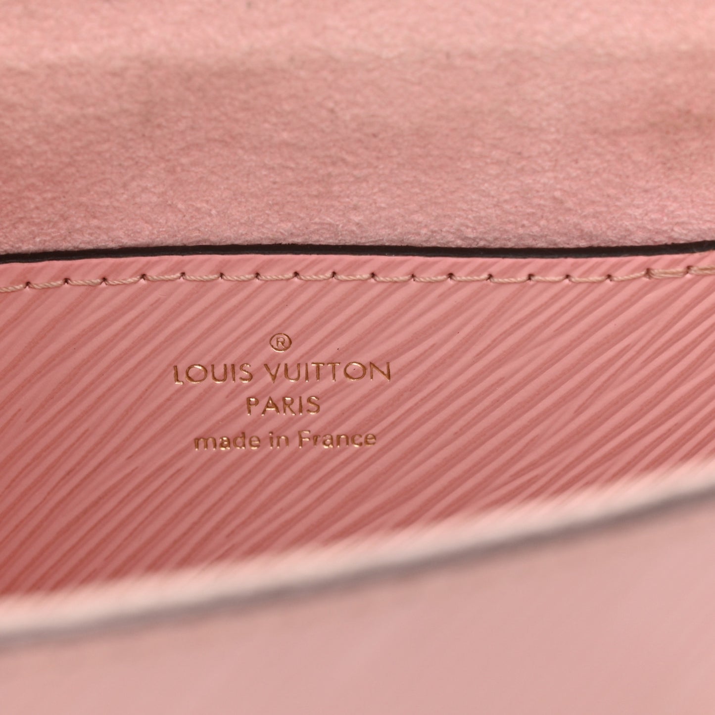 Epi Stones Twist Shoulder Bag PM Rose Ballerine