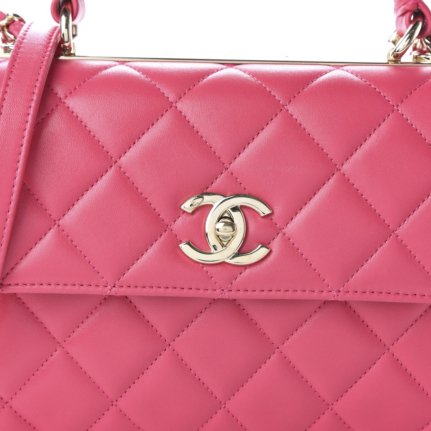 Chanel Lambskin Quilted Small Trendy CC Flap Dual Handle Bag Pink 10 of 12