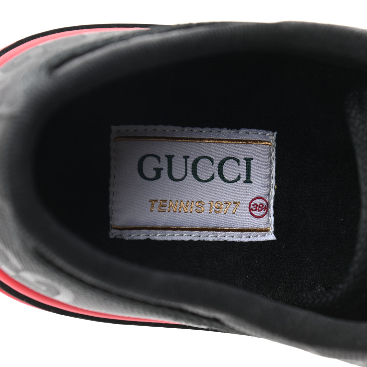 Gucci Econyl Nylon Web Monogram Off The Grid Womens 1977 Tennis Sneakers 38.5 Black 7 of 7