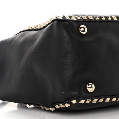 Valentino Garavani Vitello Medium Rockstud Tote Black 9 of 18