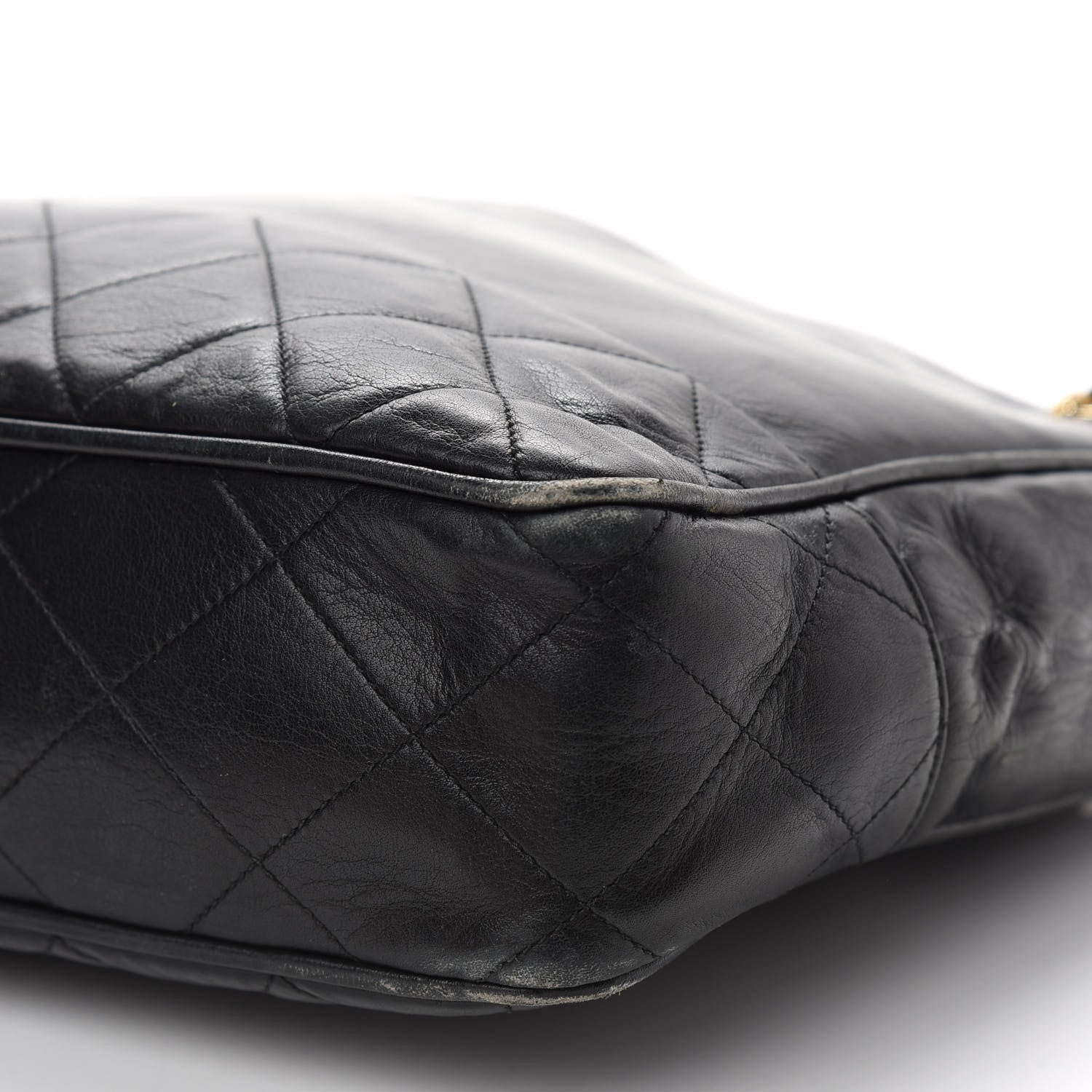 Chanel Lambskin Quilted Shopping Tote Black 2 of 14